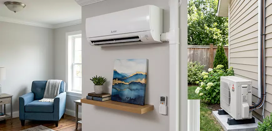 Wall Mounted Heat Pump Setup in Poway